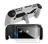 Custodia per ASUS Rog Xbox Ally X & Rog Xbox Ally Cover con 2 Pellicola Protettiva Vetro Temperato, Silicone TPU Case Protettiva con Supporto Accessori