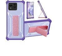 Custodia per Asus Zenfone 11 Ultra Coque Custodia Case Ibrida [Con protezione dello schermo in vetro temperato] [supporto magnetico pieghevole] [resistente alle impronte digitali smerigliato] viola