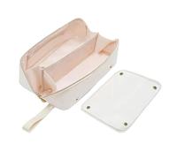 Custodia per attrezzi per capelli di grande capacità, con fodera termica rimovibile e tasche multiple per piastra e ferro arricciacapelli, organizer da viaggio per strumenti per capelli, Riso, Taglia