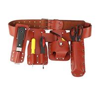 Custodia per attrezzi, strumento per impalcature di rosso scuro Facile legare Tipo di cintura in pelle di design per il righello con leva di posizionamento