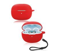 Custodia per auricolari 1MORE Ear Clip S20, yystao in silicone morbido compatibile con 1MORE Ear Clip S20, con cordino, antipolvere, antiurto e durevole, rosso