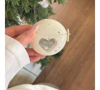 Custodia per auricolari a forma di cuore minimalista bianca e cava con anello per appenderla, compatibile con Huawei Freebuds 7i, Freebuds 2 nuova versione, Freebuds SE3, Freebuds 5i, Pro 3, custodia