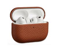 CUSTODIA PER AURICOLARI ACCEZZ SH00089288 - Compatibile Apple AirPods Pro 3, Vera pelle, Marrone