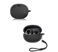 Custodia per auricolari Baseus BC1, yystao in silicone morbido compatibile con Baseus BC1, con cordino, antipolvere, antiurto e durevole, nero