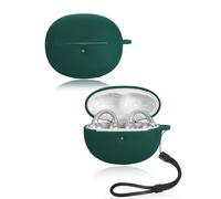 Custodia per auricolari Baseus Bowie MC1 Pro, yystao in morbido silicone compatibile con Baseus MC1 Pro, con cordino, antipolvere, antiurto e durevole, verde