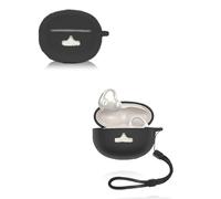 Custodia per auricolari Baseus Bowie MC1 Pro, yystao, in morbido silicone, con cordino, antipolvere, antiurto e durevole, colore: nero