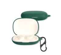 Custodia per auricolari Baseus Eli 2i Fit, in morbido silicone, antiurto, con moschettone (verde scuro)