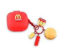 Custodia per auricolari Beats Fit Pro 2021, XMBYGY Custodia di ricarica in silicone per cuffie Beats Fit Pro Cartoon con protezione per cordino portachiavi bambola carina