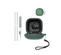 Custodia per auricolari Beats Fit Pro, resistente agli urti, impermeabile, morbida e sottile copertura in silicone con cordino, portachiavi e kit di pulizia, verde