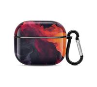 Custodia per auricolari Bluetooth ad acquerello liquido, protezione completa, antiurto, custodia rigida, supporto ricarica wireless con portachiavi, regalo personalizzato per AirPods 3