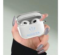 Custodia per auricolari Bluetooth con lettera dell'alfabeto blu, custodia protettiva alla moda per auricolari, compatibile con 1/2, adatta anche per 3/Pro/Pro2, regalo perfetto per il fidanzato/la fid