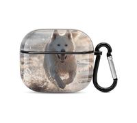 Custodia per auricolari Bluetooth Running on the Beach, custodia rigida antiurto con supporto per ricarica wireless con portachiavi, regalo personalizzato per AirPods 3