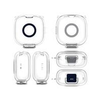 Custodia per auricolari compatibile con Soundcore P31i, guscio protettivo trasparente in TPU con blocco interruttore e moschettone (trasparente)