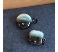 Custodia per auricolari con moschettone, design minimalista di alta gamma con graffiti dipinti, sfumatura blu e nero, effetto schizzo d'inchiostro, compatibile con Huawei Freebuds 7i, Freebuds 2/3, Fr