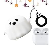 Custodia per Auricolari Ghost | Custodia Protettiva con Portachiavi - Anticaduta Fosforescente Unisex per Adulti e Bambini