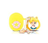Custodia per Auricolari Google Pixel Buds Pro, XMBYGY Silicone Pixel Buds Pro Custodia di Ricarica Cover Protettiva con Bambola e Portachiavi - Cute Skin Designed (Sailor Moon)