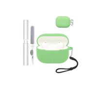 Custodia per auricolari Huawei FreeBuds SE 4 ANC, resistente agli urti, impermeabile, morbida e sottile copertura in silicone con cordino, portachiavi e kit di pulizia, verde chiaro