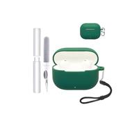 Custodia per auricolari Huawei FreeBuds SE 4 ANC, resistente agli urti, impermeabile, morbida e sottile copertura in silicone con cordino, portachiavi e kit di pulizia, verde