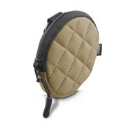 Custodia per auricolari in ear e accessori, con moschettone, rotonda, organizer, beige