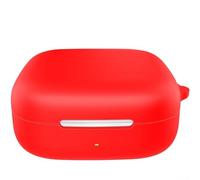 Custodia per auricolari in silicone su misura per HUAWEI FreeArc con maggiore comodità di un moschettone (rosso)