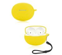 Custodia per auricolari OnePlus Buds 4, yystao morbida custodia in silicone compatibile con OnePlus Buds 4, con cordino, antipolvere, antiurto e durevole, giallo