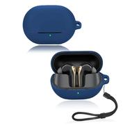 Custodia per auricolari SoundPEATS Air5 Pro Plus, yystao in silicone morbido compatibile con SoundPEATS Air5 Pro+, con cordino, antipolvere, antiurto e durevole, blu