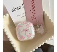 Custodia per auricolari stile coreano minimalista con fiocco trasparente rosa, compatibile con Huawei Freebuds 7i, Freebuds 2, Freebuds SE3, Freebuds 5i, Buds Pro 3, custodia per auricolari stile core