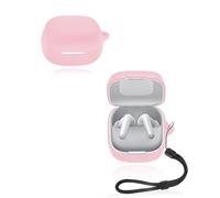 Custodia per auricolari wireless Anker Soundcore P31i, yystao custodia protettiva in morbido silicone compatibile con Anker Soundcore P31i, con cordino, antipolvere, antiurto e durevole, rosa