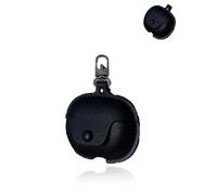 Custodia per auricolari wireless Baseus MC1 Pro, custodia protettiva in pelle PU yystao compatibile con Baseus MC1 Pro, con moschettone, antipolvere, antiurto e durevole, nera