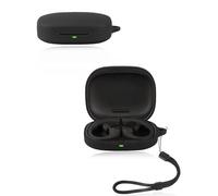 Custodia per auricolari wireless Shokz OpenFit Pro, yystao custodia protettiva in morbido silicone compatibile con Shokz OpenFit Pro, con cordino, antipolvere, antiurto e durevole, nera