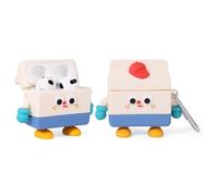 Custodia per auricolari XMBYGY di terza generazione, custodia protettiva in silicone per AirPods 3 con design carino, con portachiavi (RedHatMilkBox)