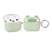 Custodia per auricolari XMBYGY di terza generazione, custodia protettiva in silicone per AirPods 3 con design carino, con portachiavi (CatEarGN)