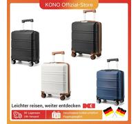 Custodia per bagaglio a mano KONO 45x36x20 cm Custodia rigida leggera con 4 rotoli e lucchetto TSA Easyjet Brown