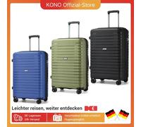 Custodia per bagaglio a mano KONO Custodia rigida leggera in PP con 4 rotoli in TPE e lucchetto TSA espandibile (53,5 cm/65 cm)