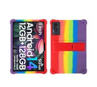 Custodia Per bambini compatibile con Blackview Tab 90 WiFi 2024 10.92'' Supporto regolabile Custodia Per tablet Antiurto Morbido Silicone Funda(Rainbow)