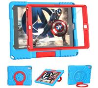 Custodia per bambini per iPad 5a/6a generazione 9,7" 2017/2018, custodia protettiva per Lainergie iPad Air 2 con pellicola protettiva, custodia protettiva leggera antiurto con supporto per manico, blu