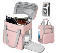 Custodia per bambino Brezza Formula Pro Advanced & Mini, rosa, solo borsa | Borsa da viaggio imbottita con accesso completamente aperto, finestra trasparente per il livello dell'acqua, tasche organizer
