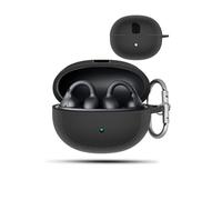 Custodia per Baseus Bass BC1 Wireless Headphones,daunke con chiusura carriera, custodia delicata sulla pelle con fibbia rotonda, protezione completa, nero