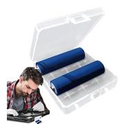 Custodia per batteria, custodia per batteria, custodia trasparente per batterie, porta batterie, contenitore per batterie AA, organizer portatile con coperchio per un facile accesso