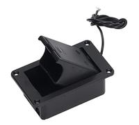 Custodia per Batteria Isolata da 9 V con Cavo a 2 Nuclei per Chitarra, Basso, Ukulele, Coperchio e Supporto per Batteria in Plastica, Accessori per Chitarra Neri,Accessori per il ritiro
