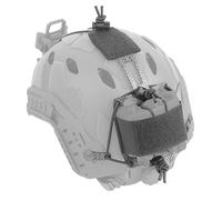 Custodia per Batteria Nvg per Casco Tattico, Sistema di Ritenzione del Casco Regolabile e Rapido, Porta Batteria T con Borsa per Contrappeso(Gray)