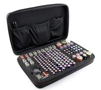 Custodia per batterie, in EVA, con tasche inferiori, organizer per batterie, custodia rigida per batterie AAA, AA, 9 V, dimensioni C e D, Nero , Refer to description, Unisex