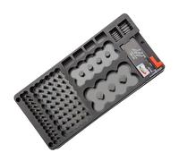 Custodia per batterie, scatola per batterie, a prova di perdita, organizer a griglia 116, per uso domestico per celle D C Aa Aaa 9 V per uso domestico all'aperto sul posto di lavoro desktop industria