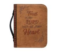 Custodia per Bibbia, custodia in PU con maniglia cerniere Bibbie Custodia per copertine per libri Accessori per Bibbie, Borsa per Bibbia per donna Accessori per trasporto