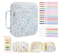 Custodia per Bibbia - Custodia per Bibbia con manico, Custodiaa per Bibbiaa con cerniera e contenitore per forniture di studio per ragazze, Organizzatore per Scritture cristiane, Borsa da viaggio per