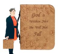 Custodia per Bibbia - Custodia protettiva in pelle PU, borsa portatile, custodia resistente | Elegante supporto per il trasporto con manico per leggere, studiare, viaggiare, chiesa, college, ufficio