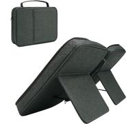 Custodia per bibbia per uomini e donne, borsa per la chiesa con supporto per libri, borsa per la Bibbia con manico, cerniera e tasche multiple per lo studio delle Scritture, grigio scuro (in attesa di