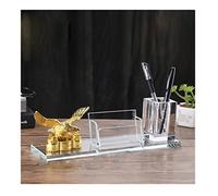 Custodia per Biglietti da Visita Scatola for biglietti da visita trasparente in cristallo Front Desk Business Desktop Espositore di grande capacità Scatola porta biglietti da visita for uomo e donna P