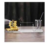 Custodia per Biglietti da Visita Scatola for biglietti da visita trasparente in cristallo Front Desk Business Desktop Espositore di grande capacità Scatola porta biglietti da visita for uomo e donna P