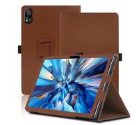 Custodia per Blackview Mega 8 13 Pollici, Cover Tablet Blackview Mega 8, Copertura Protettiva Pieghevole con Supporto per Matita e Cinturino da Polso, Protezione Completa. (Marrone)